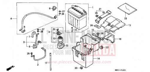BATTERY (CBR1000FK) CBR1000FK de 1989